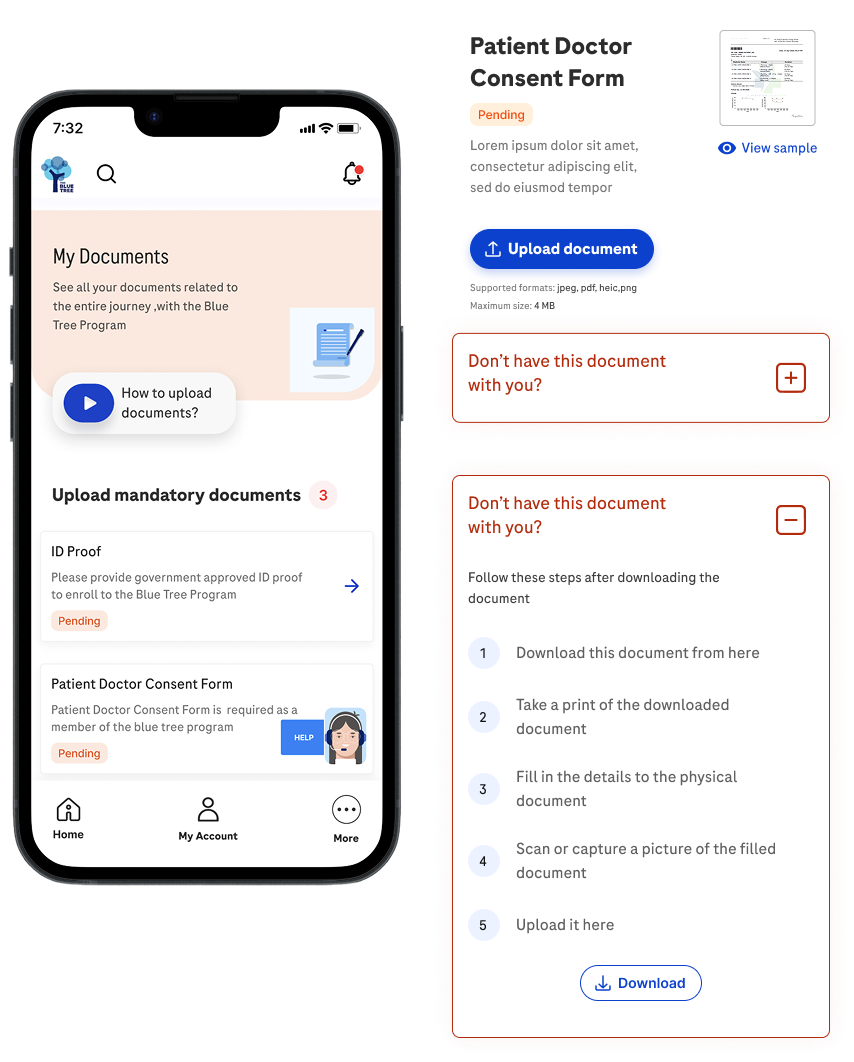 Blue Tree document upload guidance and consent form